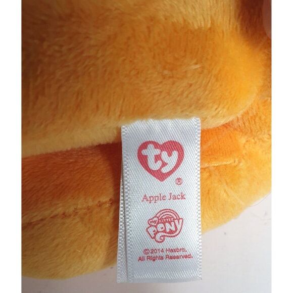 Ty My Little Pony Applejack 7.5" Plush Beanie Baby 2014 Tags Apples Embroidered - Picture 9 of 9